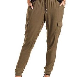 Charlotte Russe dark olive jogger pants